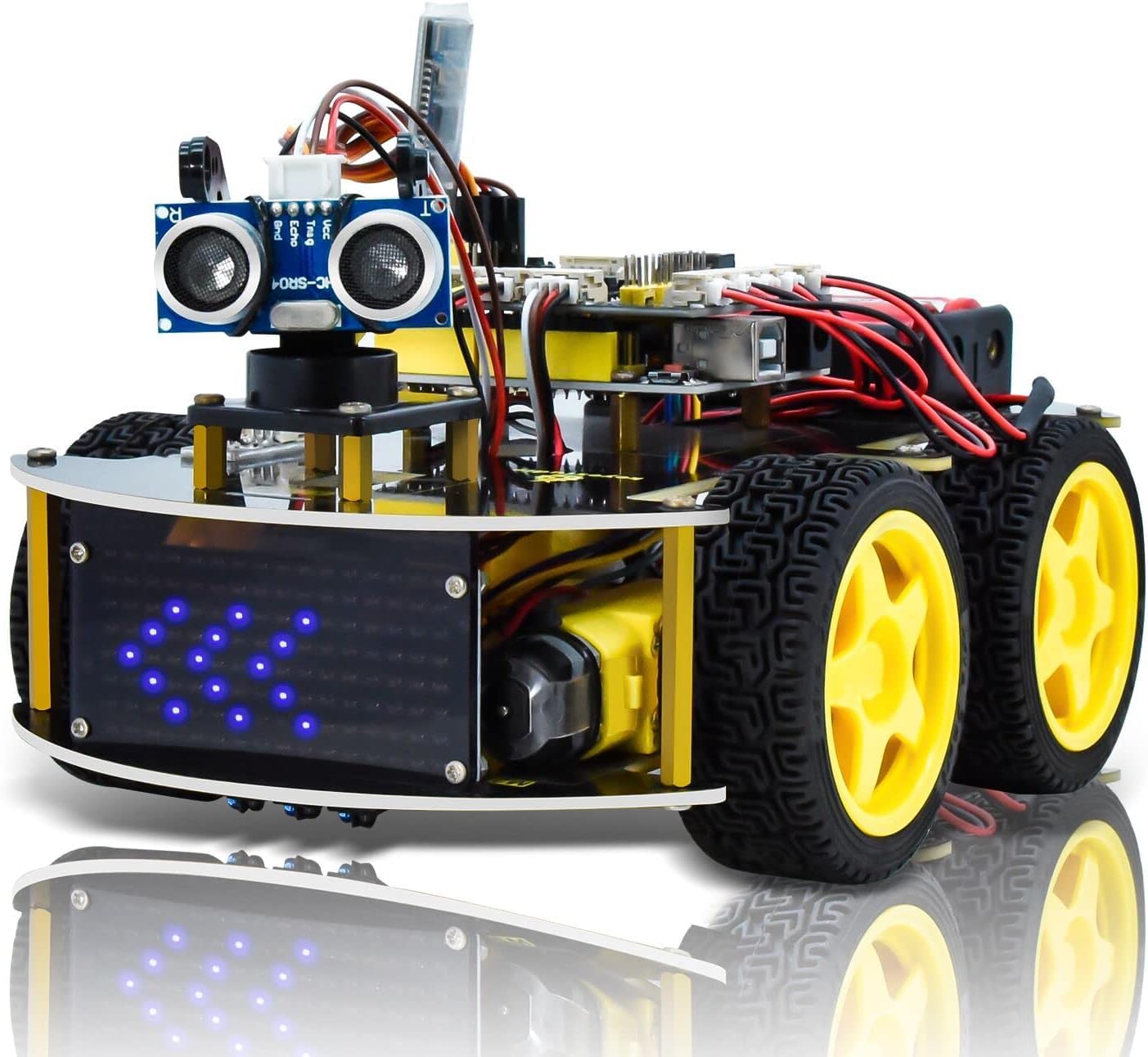 Multifunction 4WD Robot Car Kit - High Performance & Durable, Complete DIY Project